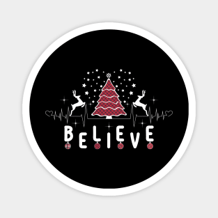 Heart Believe-Unisex Christmas T-Shirts-Christmas t-shirts funny Magnet